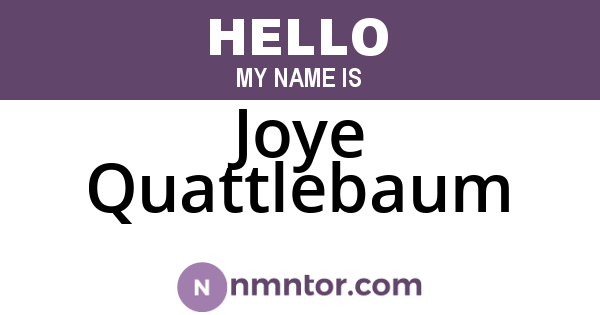 Joye Quattlebaum