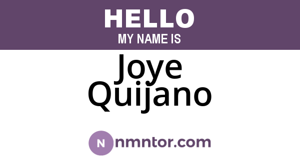Joye Quijano