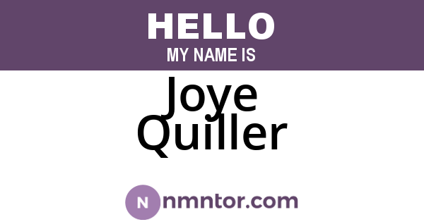 Joye Quiller