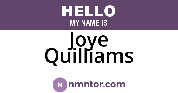 Joye Quilliams