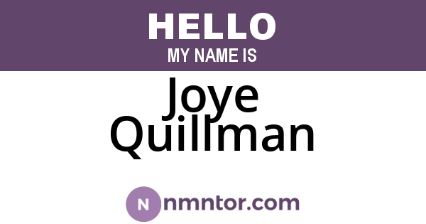 Joye Quillman