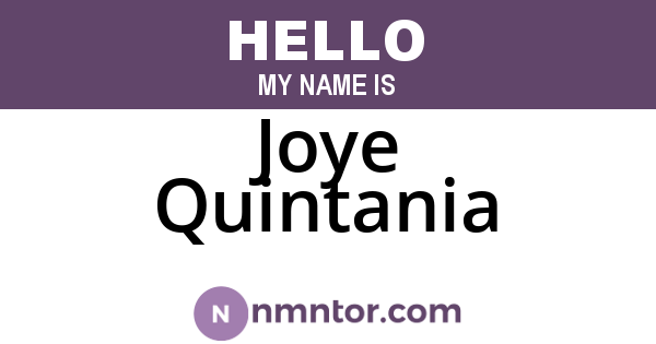 Joye Quintania