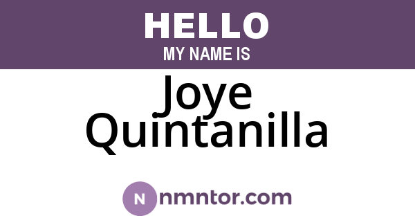 Joye Quintanilla