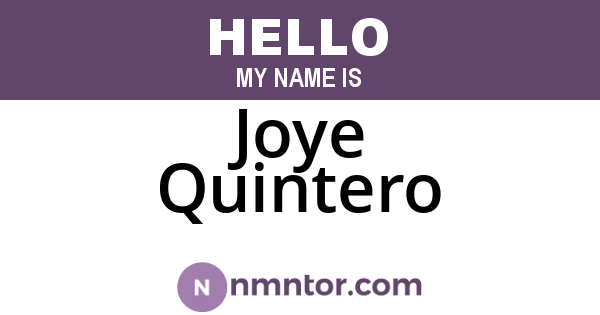 Joye Quintero