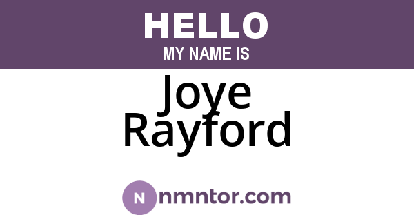 Joye Rayford