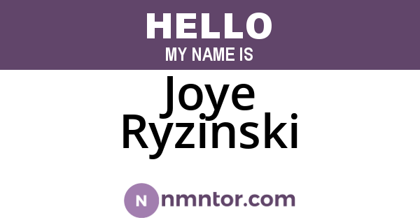 Joye Ryzinski