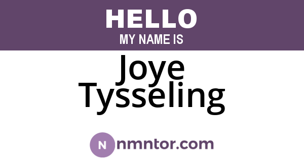 Joye Tysseling