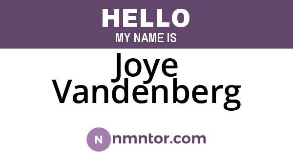 Joye Vandenberg
