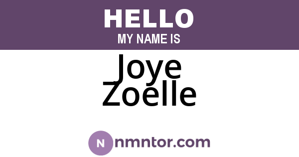 Joye Zoelle