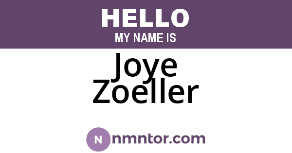 Joye Zoeller