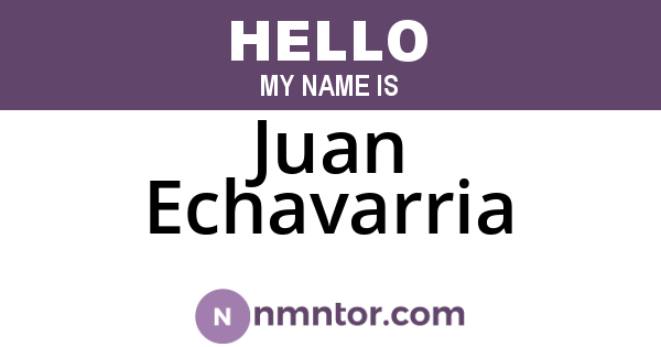 Juan Echavarria