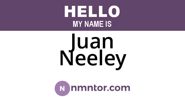 Juan Neeley