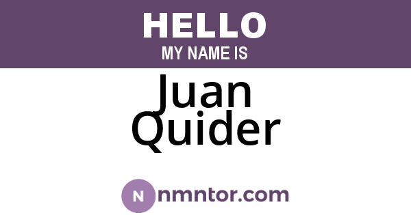 Juan Quider
