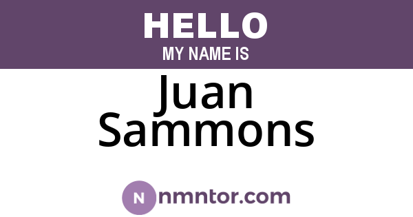 Juan Sammons