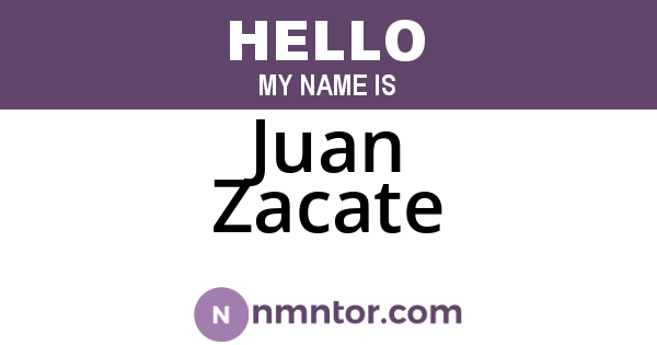 Juan Zacate