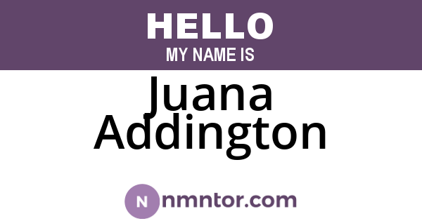 Juana Addington