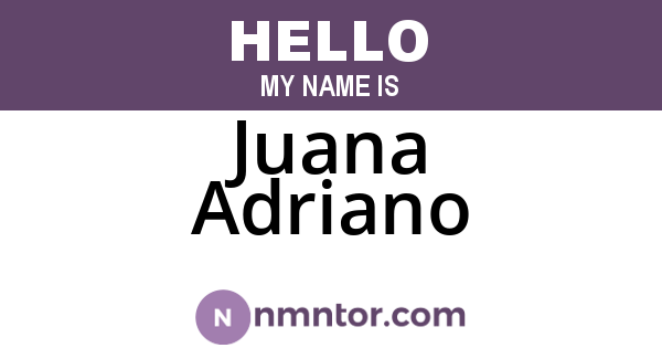 Juana Adriano