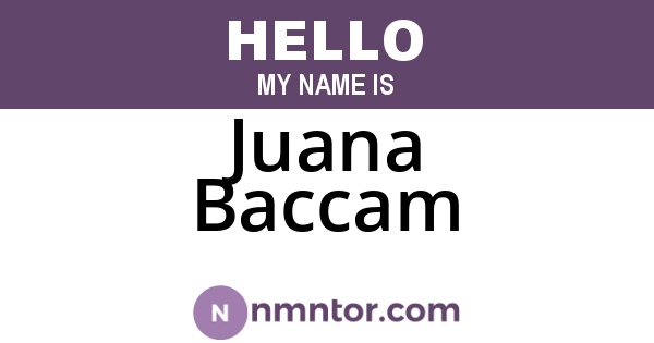 Juana Baccam