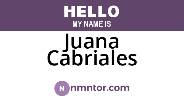 Juana Cabriales