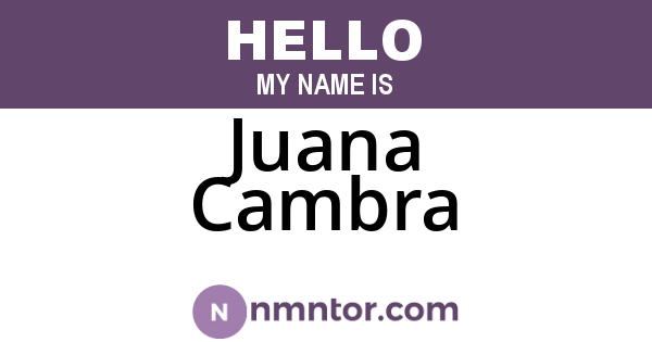 Juana Cambra