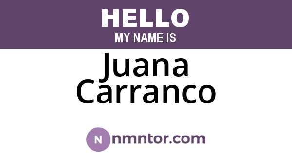 Juana Carranco