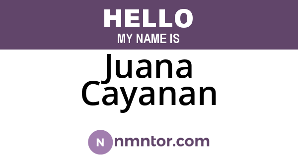 Juana Cayanan