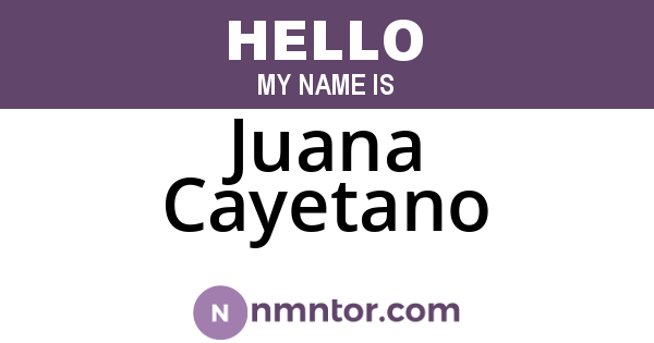 Juana Cayetano