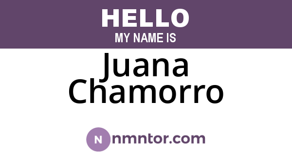 Juana Chamorro