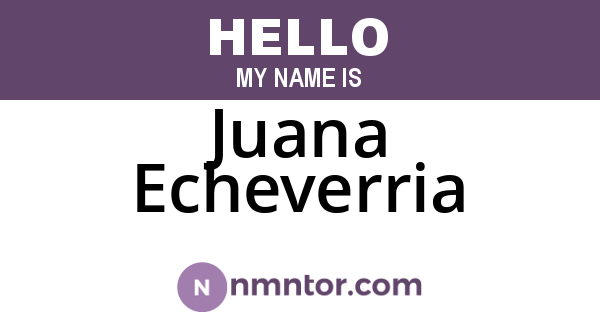 Juana Echeverria