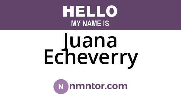 Juana Echeverry