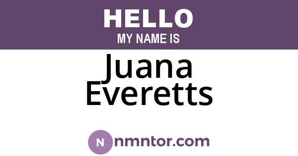 Juana Everetts