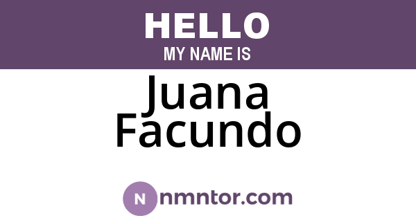 Juana Facundo
