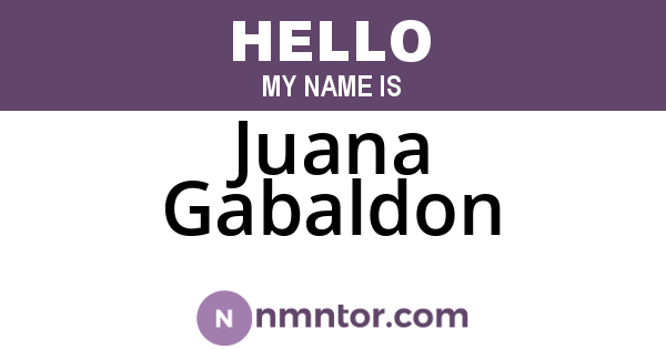 Juana Gabaldon