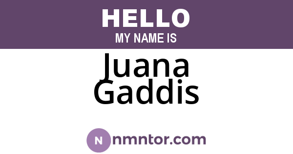 Juana Gaddis