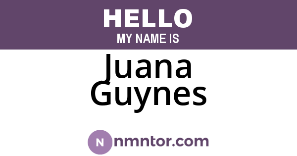 Juana Guynes