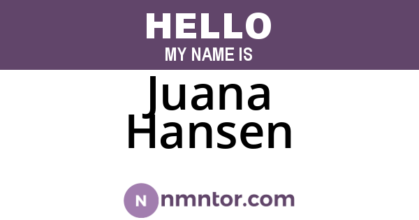 Juana Hansen