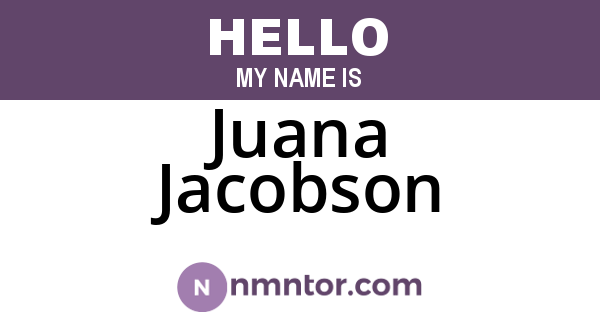 Juana Jacobson