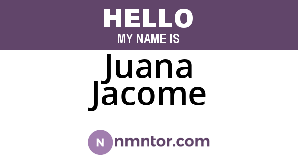 Juana Jacome