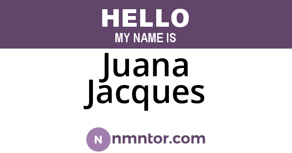 Juana Jacques
