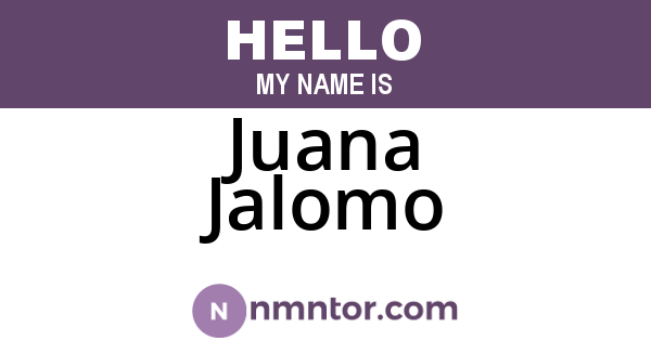 Juana Jalomo
