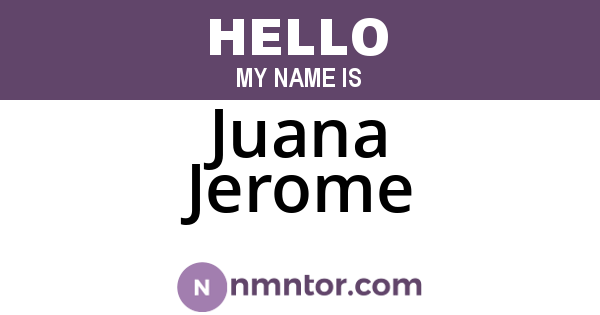 Juana Jerome
