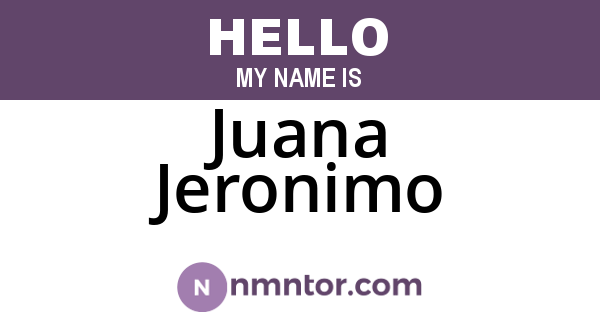 Juana Jeronimo