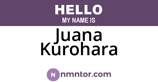 Juana Kurohara