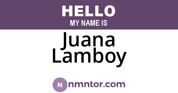 Juana Lamboy
