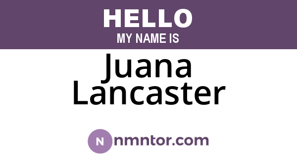 Juana Lancaster