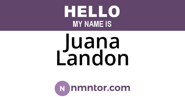 Juana Landon