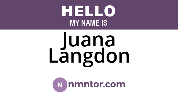 Juana Langdon