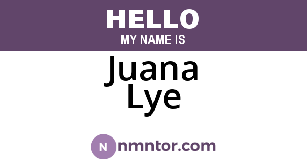 Juana Lye