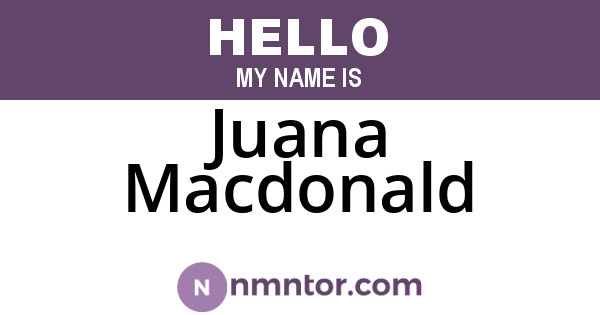 Juana Macdonald