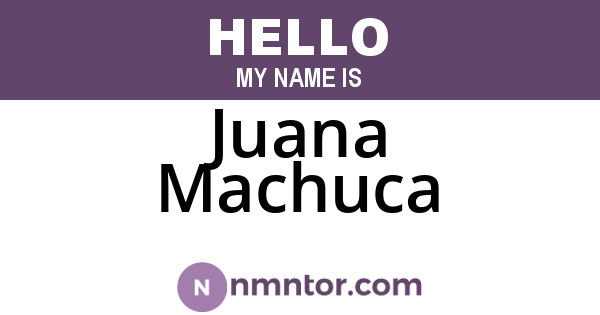 Juana Machuca